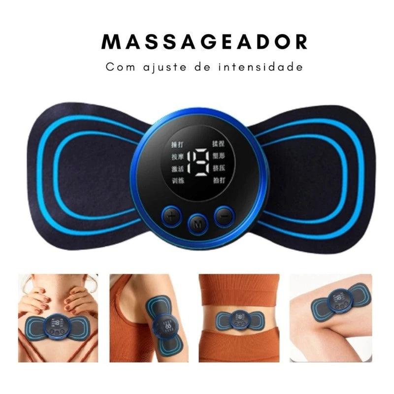 MINI MASSAGEADOR ELÉTRICO PORTÁTIL. EXCELENTE PARA ALÍVIO DA DOR MUSCULAR