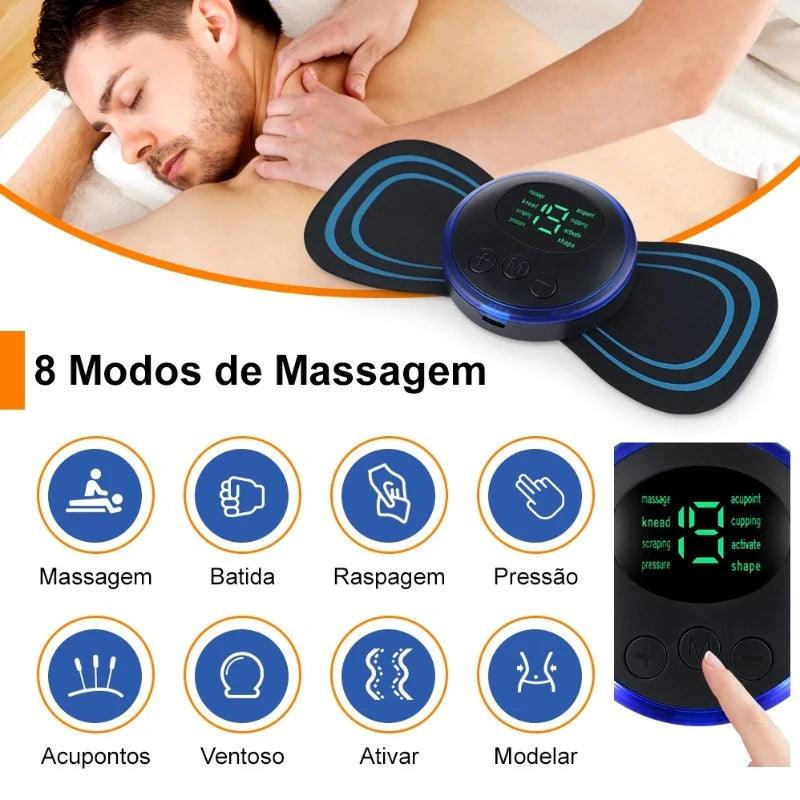 MINI MASSAGEADOR ELÉTRICO PORTÁTIL. EXCELENTE PARA ALÍVIO DA DOR MUSCULAR