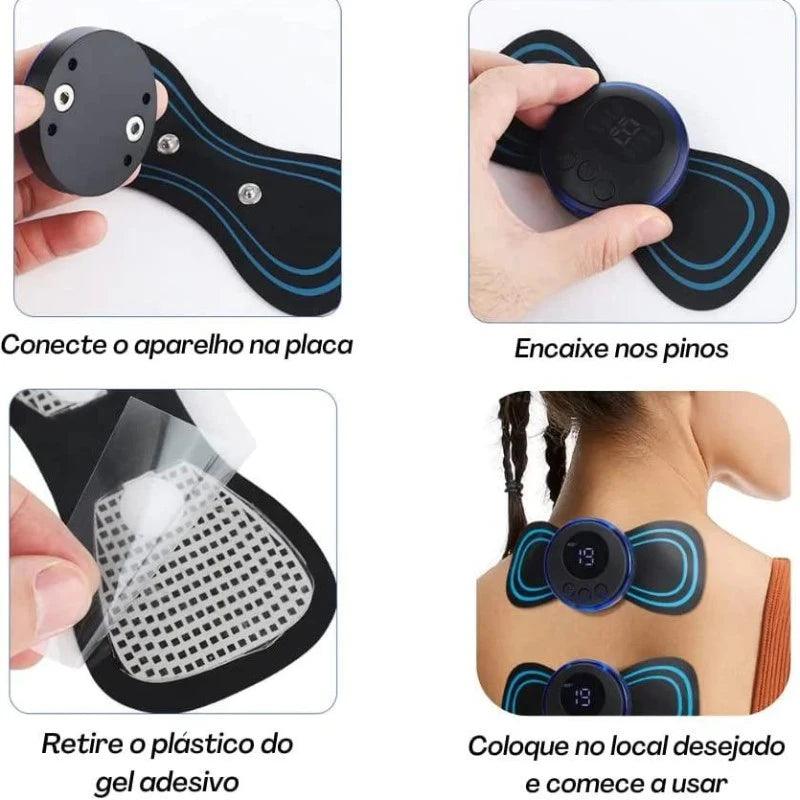 MINI MASSAGEADOR ELÉTRICO PORTÁTIL. EXCELENTE PARA ALÍVIO DA DOR MUSCULAR