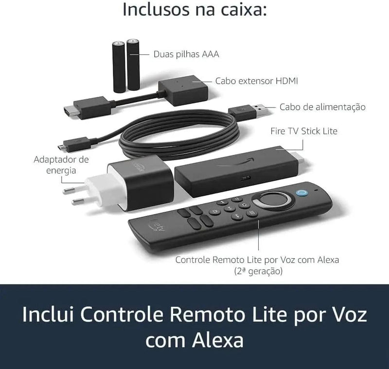 Fire TV Stick Lite  da Amazon | Streaming em Full HD com Alexa Integrada | Comando Por Voz