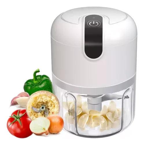 Mini Processador Elétrico Moedor de Carne, Vegetais, Alho, Fruta,, Amendoim. Recarregável USB de 250ml