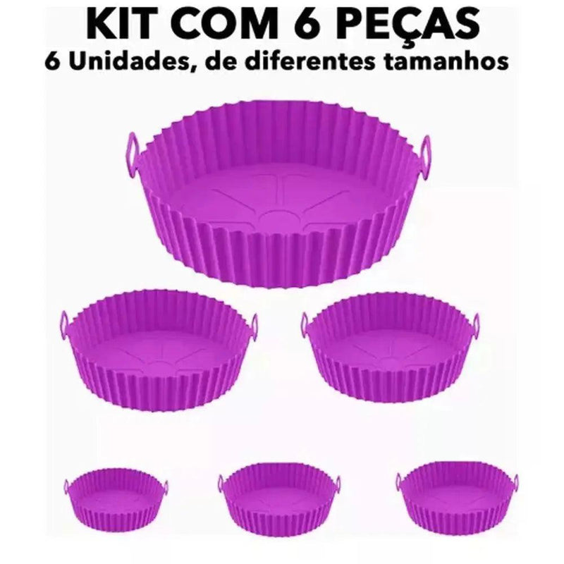 KIT COM 6 CAPAS PROTETORAS DE DIFERENTE TAMANHOS PARA AIRFRYER