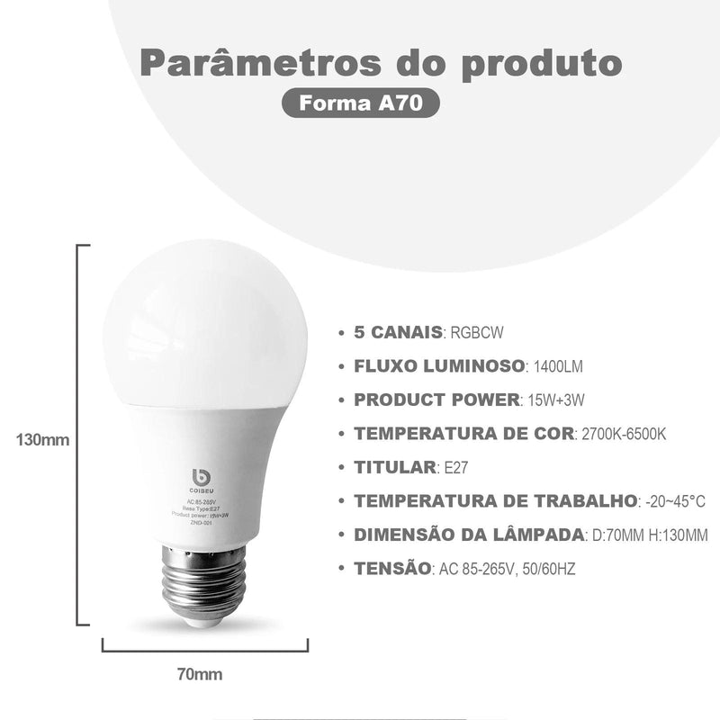 ALEXA INTELIGENTE, ORIGINAL, AUTOMAÇÃO PARA CASA INTELIGENTE, LÂMPADA INTELIGENTE