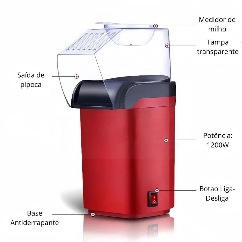 PIPOQUEIRA ELÉTRICA / FAÇA PIPOCA SEM ÓLEO / 110 OU 220 V