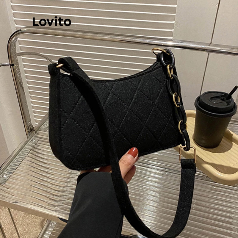 BOLSA DE OMBRO PEQUENA COM CORRENTE - LOVITO